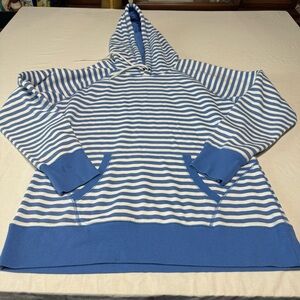 Tex Gear Blue and White Striped Women's Hoodie
